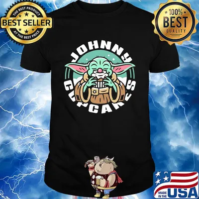 Star wars baby yoda Johnny cupcakes shirt