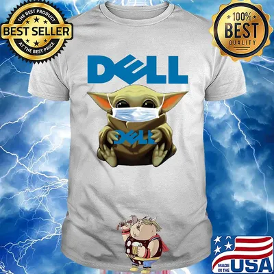 Star wars baby yoda mask hug dell shirt