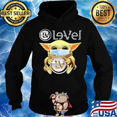 Star wars baby yoda mask hug level s Hoodie