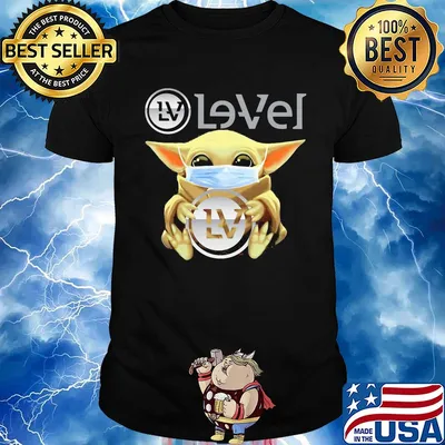 Star wars baby yoda mask hug level shirt