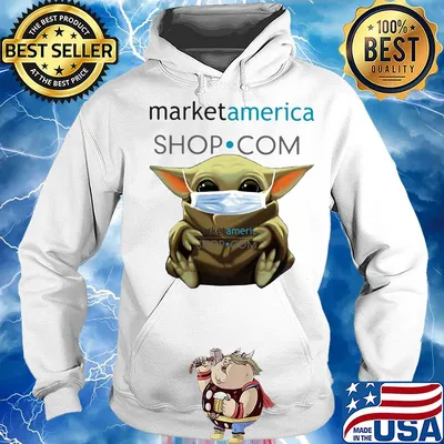 Star wars baby yoda mask hug market america shop.com s Hoodie