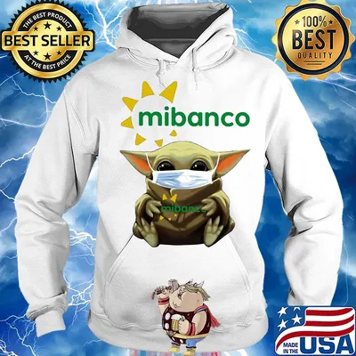 Star wars baby yoda mask hug mibanco s Hoodie