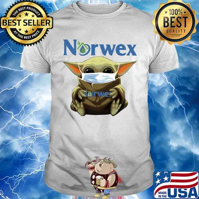 Star wars baby yoda mask hug norwex shirt