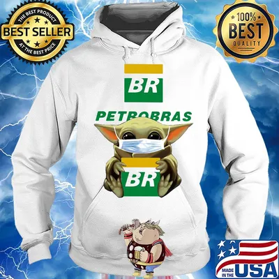 Star wars baby yoda mask hug petrobras s Hoodie