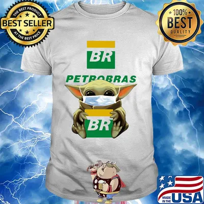 Star wars baby yoda mask hug petrobras shirt