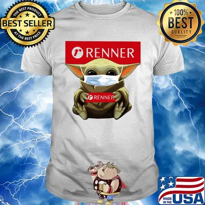 Star wars baby yoda mask hug renner shirt