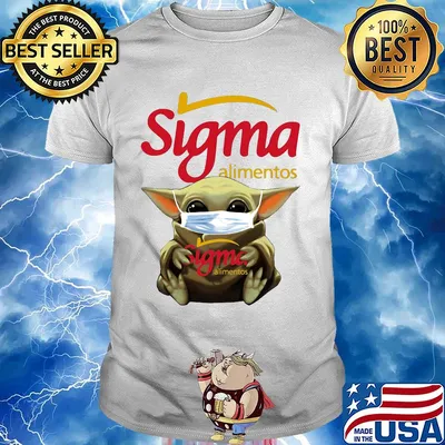 Star wars baby yoda mask hug sigma alimentos shirt