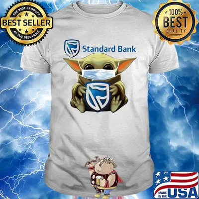 Star wars baby yoda mask hug standard bank shirt