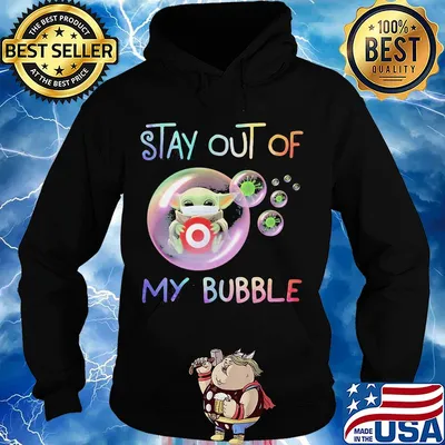 Star wars baby yoda mask hug target stay out of my bubble covid-19 s Hoodie