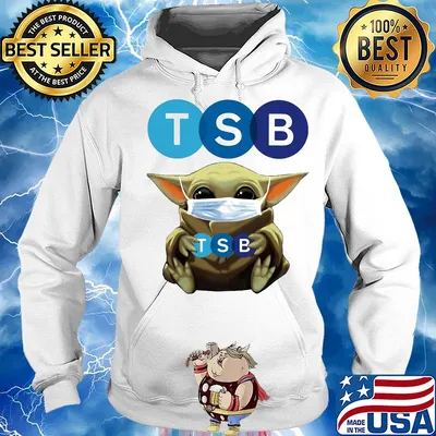 Star wars baby yoda mask hug tsb bank s Hoodie