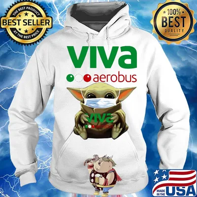 Star wars baby yoda mask hug viva aerobus s Hoodie