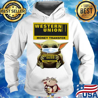Star wars baby yoda mask hug western union money transfer s Hoodie