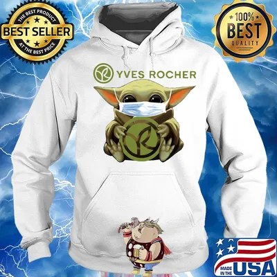 Star wars baby yoda mask hug yves rocher s Hoodie
