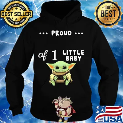 Star wars baby yoda proud of 1 little baby s Hoodie