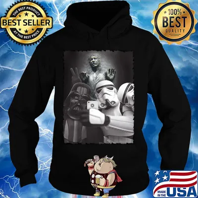 Star wars darth vader and stormtroopers selfie han solo frozen carbonite s Hoodie