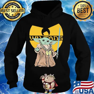 Star wars master yoda wu tang logo s Hoodie