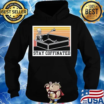 Stay coffinated skull vintage s Hoodie