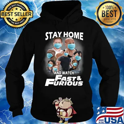 Stay home and watch fast and furious characters mask s Hoodie