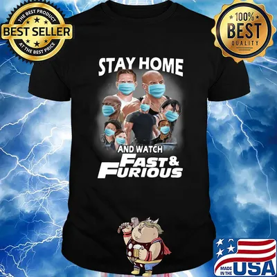 Stay home and watch fast and furious characters mask shirt