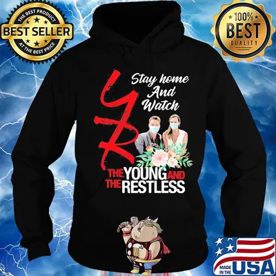 Stay home and watch the young and restless mask flowers s Hoodie