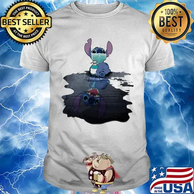 Stitch mask hug soap domestic mirror stitch smile shirt