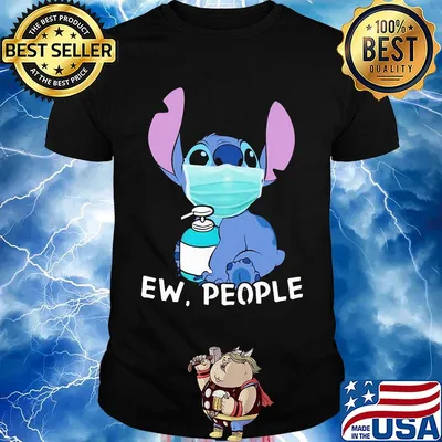 Stitch mask hug soap ew people shirt