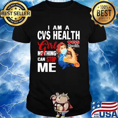 Strong woman mask i am a cvs health girl nothing can stop me shirt