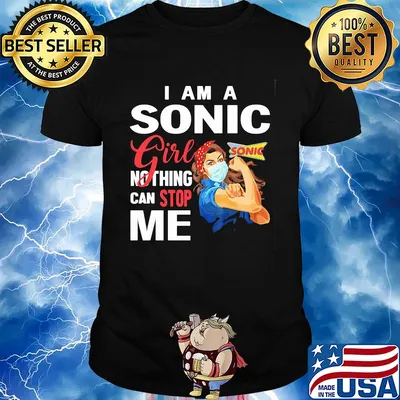 Strong woman mask i am a sonic girl nothing can stop me shirt