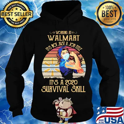 Strong woman mask working at walmart it's not just a job title it's a 2020 survival skill vintage s Hoodie