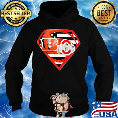 Superhero cincinnati bengals and ohio state buckeyes diamond independence day american flag s Hoodie