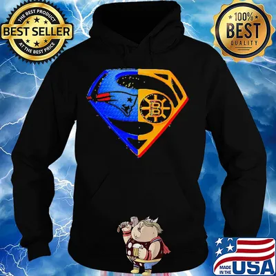 Superhero new england patriots and boston bruins diamond american flag independence day s Hoodie