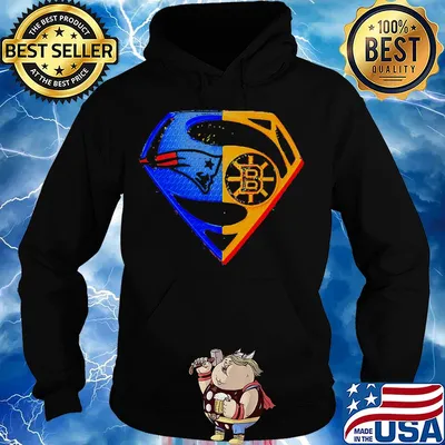 Superhero new england patriots and boston bruins diamond s Hoodie