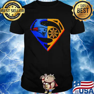 Superhero new england patriots and boston bruins diamond shirt