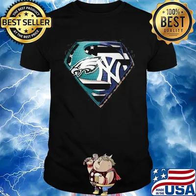 Superhero philadelphia eagles and new york yankees diamond american flag independence day shirt