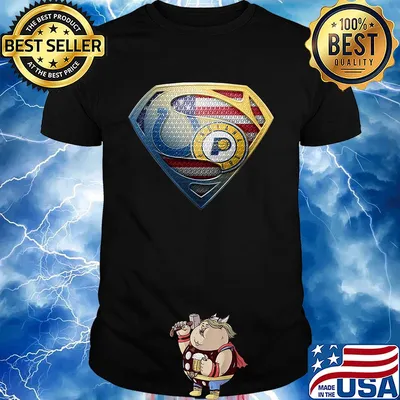 Superman boise state and indiana pacers american flag independence day shirt