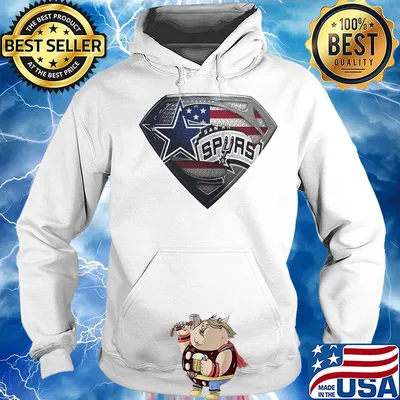 Superman dallas cowboys vs san antonio spurs american flag independence day s Hoodie