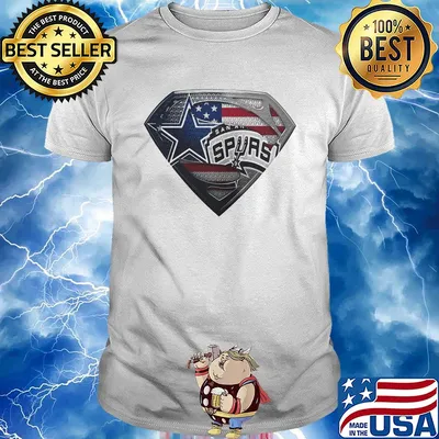 Superman dallas cowboys vs san antonio spurs american flag independence day shirt