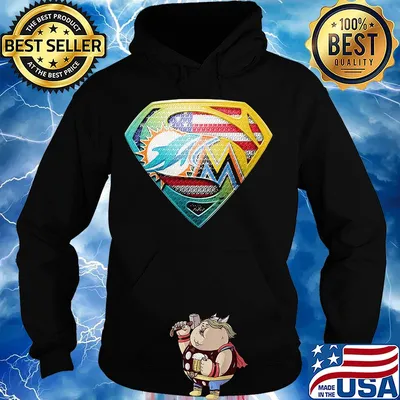 Superman miami dolphins american flag independence day s Hoodie