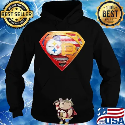 Superman pittsburgh steelers vs pittsburgh pirates cap american flag independence day s Hoodie