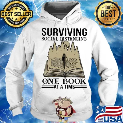 Surviving social distancing one book at a time girl s Hoodie