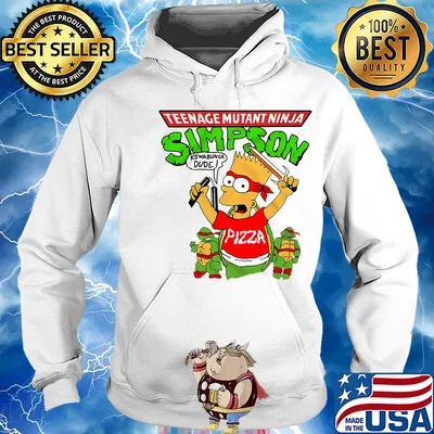 Teenage Mutant Ninja Simpson kowabunga Dude Pizza s Hoodie