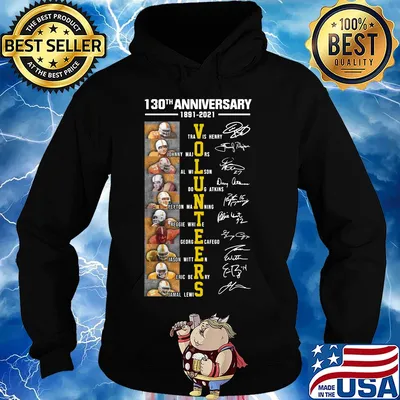 Tennessee Volunteers 130th anniversary 1891-2020 signatures s Hoodie