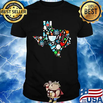 Texas map nurse medical supplies covid-19 shirt