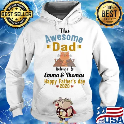 The awesome dad before to emma and thomas happy father's day 2020 Cat s Hoodie