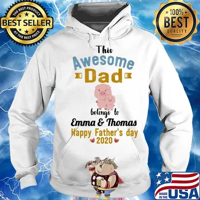 The awesome dad before to emma and thomas happy father's day 2020 pig s Hoodie
