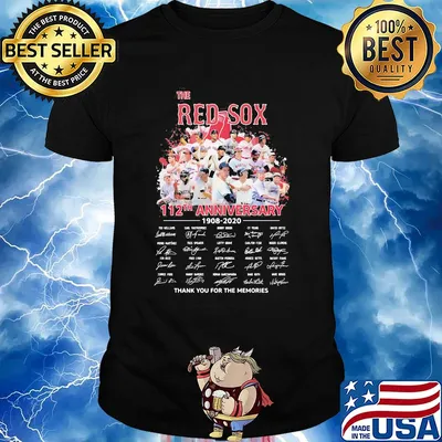 The boston red sox 112th anniversary 1908 2020 thank you for the memories signatures shirt