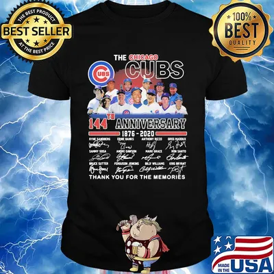 The chicago cubs 144th anniversary 1876 2020 thank you for the memories signatures shirt