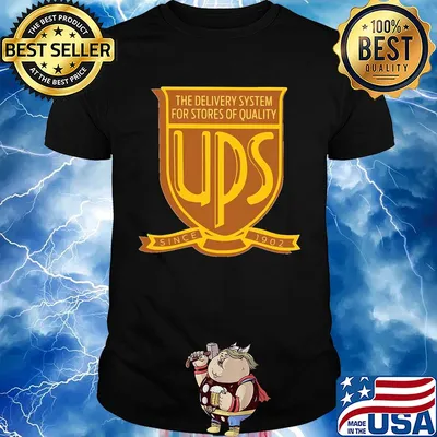 The delivery system for stores of quality ups since 1902 shirt