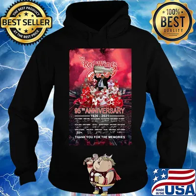The detroit red wings 95th anniversary 1926 2021 thank you for the memories signatures s Hoodie