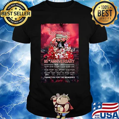 The detroit red wings 95th anniversary 1926 2021 thank you for the memories signatures shirt